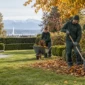 Jardin entretenu à Genève en automne avant l’hiver
